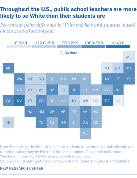 Teacher and student diversity across the U.S.