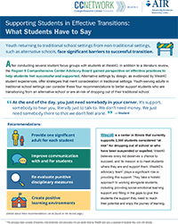 Supporting Students in Effective Transitions: What Students Have to Say